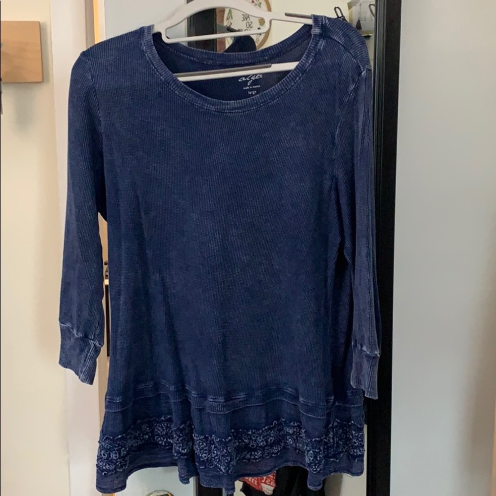 Blue waffle shirt